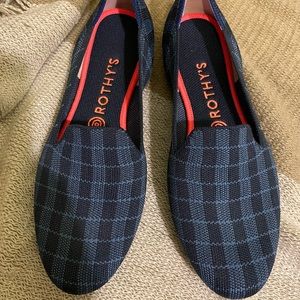 Rothy’s Indigo Gingham Loafers 9.5